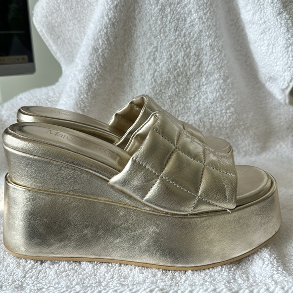 Marco Moreo Mirna Gold platform Slip-on - Picture 2 of 5